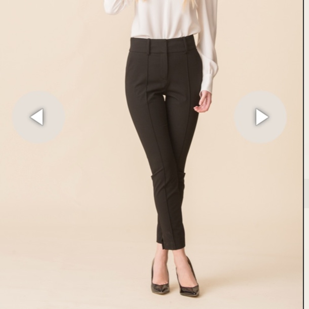Sold Out Veronica Beard Black Wool Stretch Cropped Trousers Pants 00 NWT